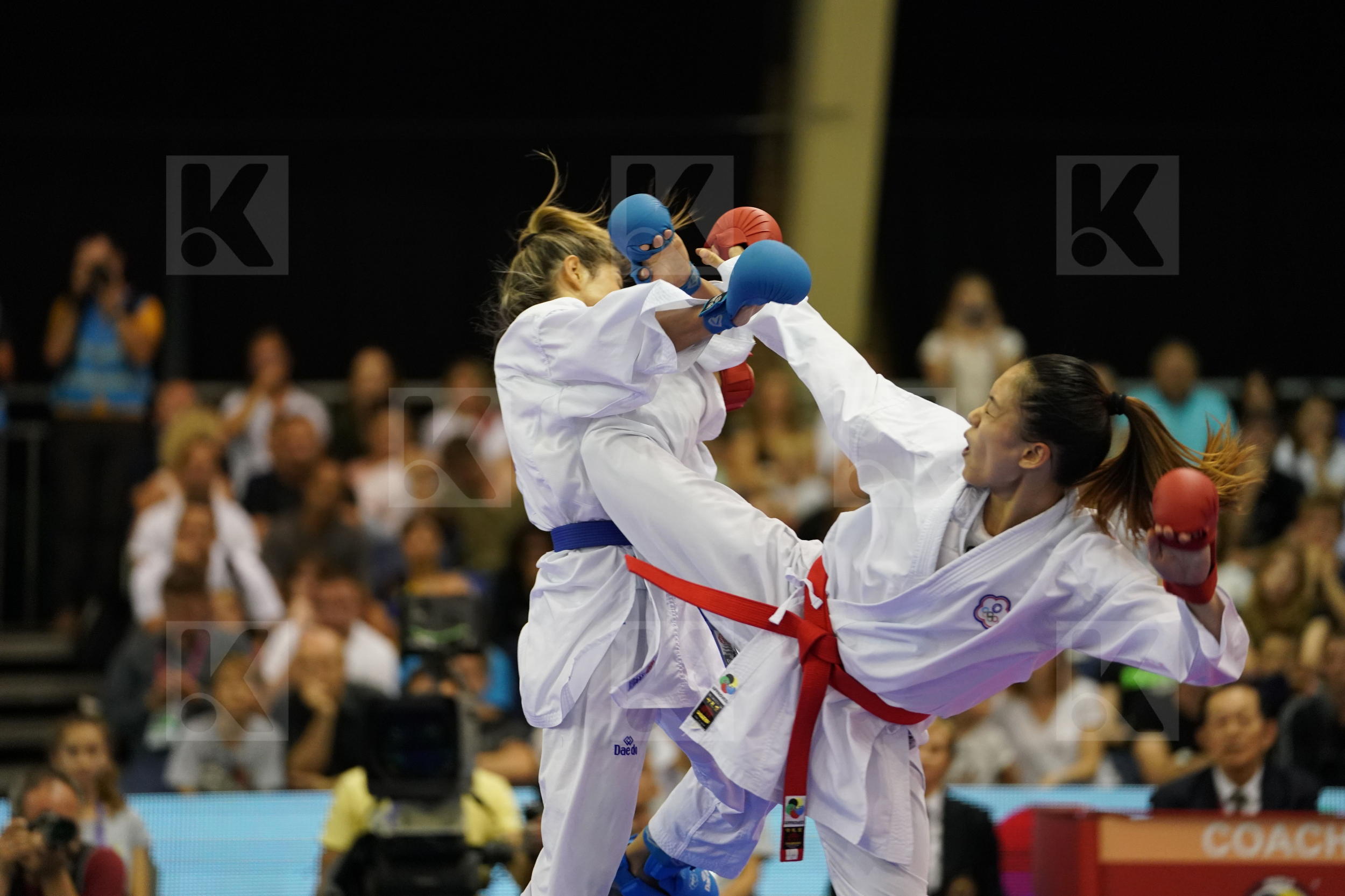 Brazil Chinese Taipei Female Kumite -55kg Gold match Kumizaki Valeria Wen Tzu-Yun